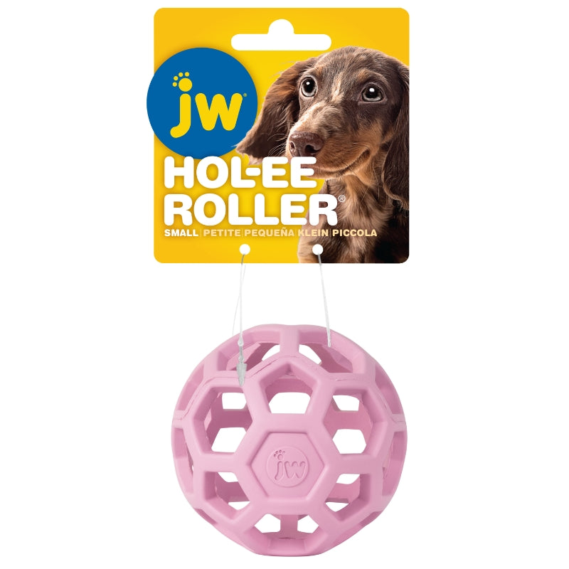 JW Hol-Ee Roller mrežasta žoga L, roza - 12 cm