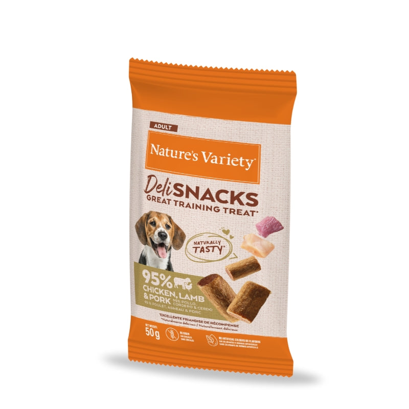 Nature's Variety Adult Dog DeliSnacks trening posladek, piščanec in jagnjetina - 50 g