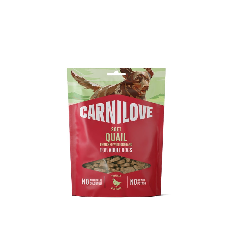 Carnilove Dog Soft mehki priboljški, Prepelica in origano - 200 g