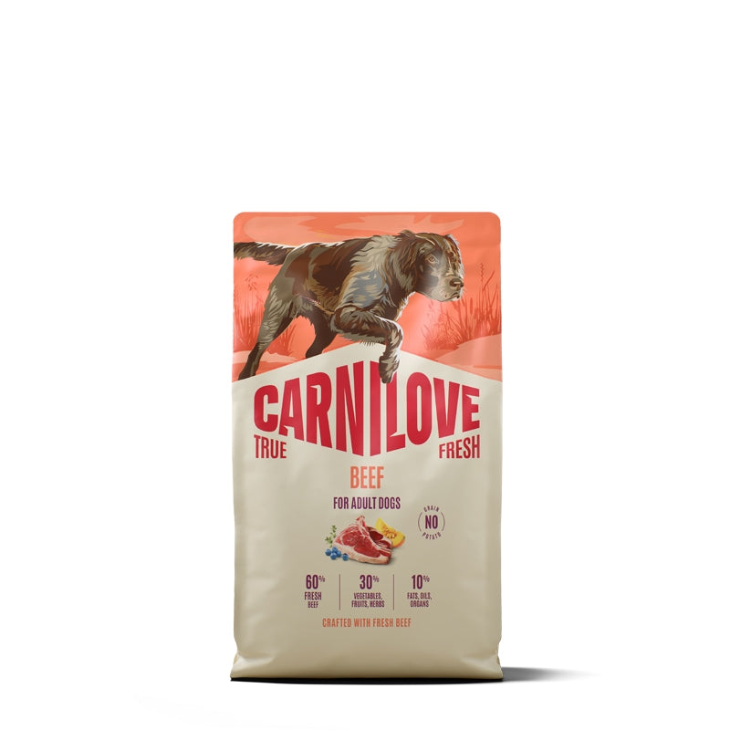 Carnilove Dog True Fresh Adult, briketi - govedina - 4 kg