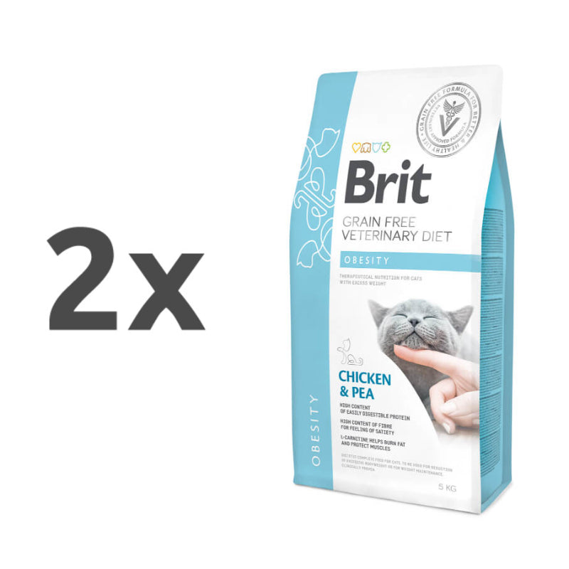 Brit GF Veterinarska dieta za mačke - Obesity - 2 x 5 kg