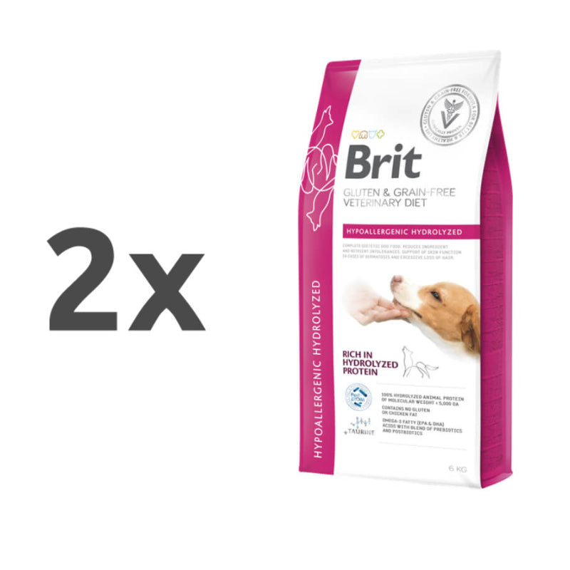 Brit GF Veterinarska dieta za pse - Hypoallergenic Hydrolyzed - 2 x 6 kg