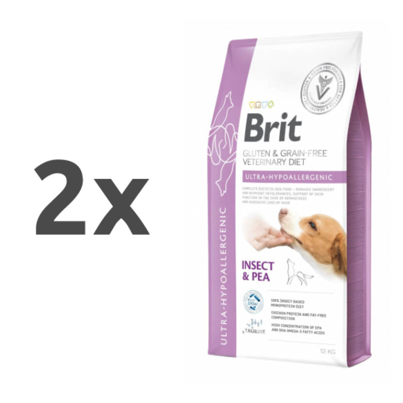 Brit GF Veterinarska dieta za pse - Ultra Hypoallergenic - 2 x 12 kg