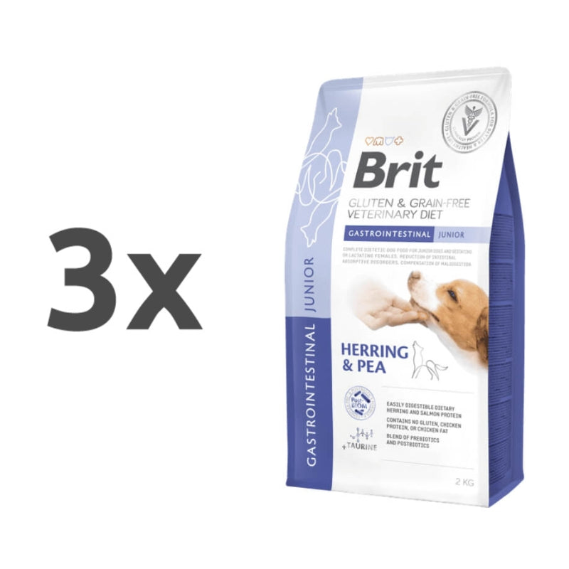 Brit GF Veterinarska dieta za pse Junior - Gastrointestinal - 3 x 2 kg