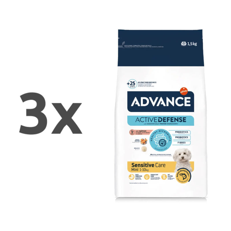 Advance Adult Mini Sensitive - losos in riž - 3 x 1,5 kg