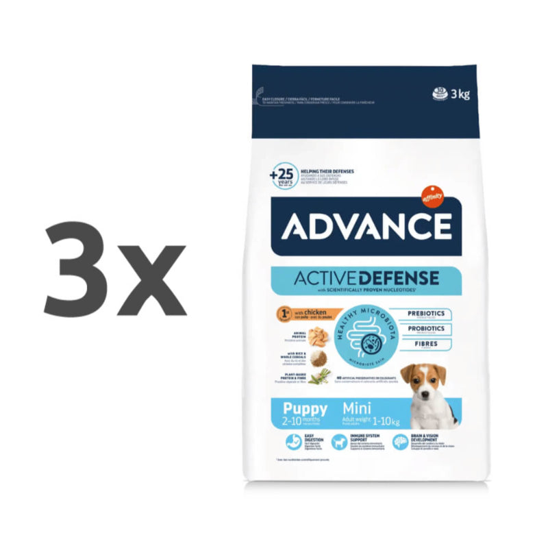 Advance Puppy Mini Protect - piščanec in riž - 3 x 3 kg