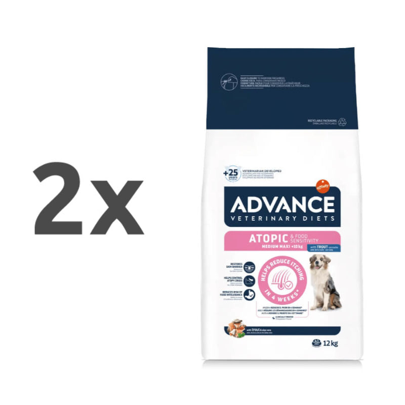 Advance veterinarska dieta Atopic Medium/Maxi - postrv - 2 x 12 kg