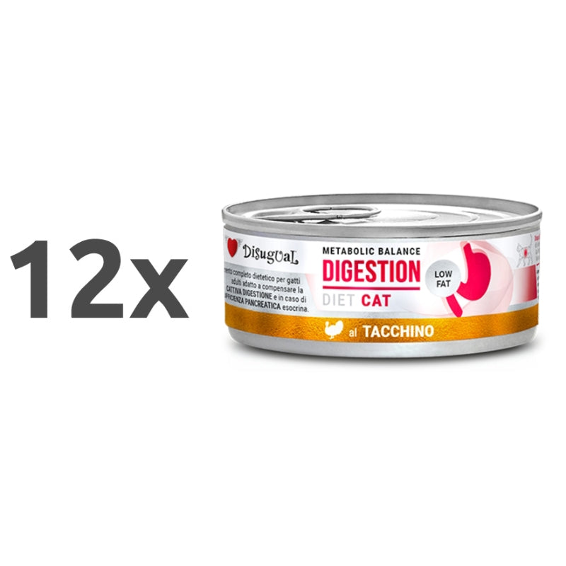 Disugual Cat veterinarska dieta Metabolic Balance Digestion, puran - 85 g - 12 x 85 g