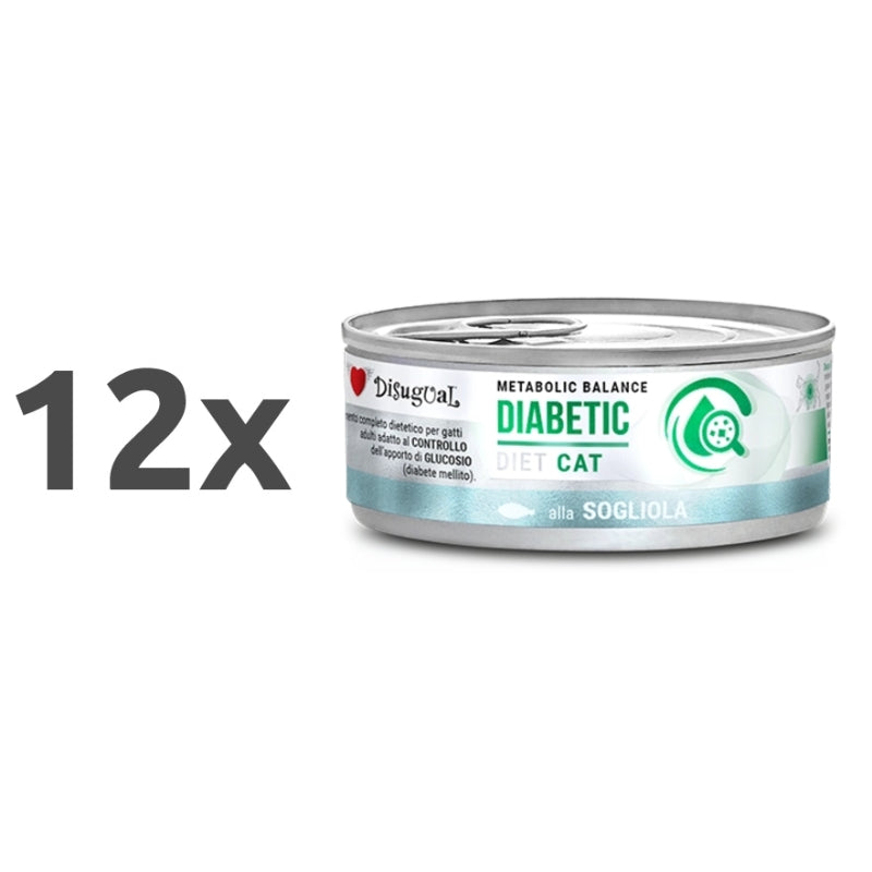 Disugual Cat veterinarska dieta Metabolic Balance Diabetic, bela riba - 85 g - 12 x 85 g