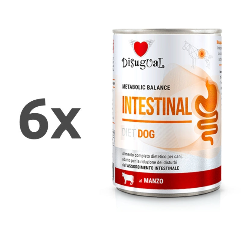 Disugual Dog veterinarska dieta Metabolic Balance Intestinal, govedina - 400 g - 6 x 400 g