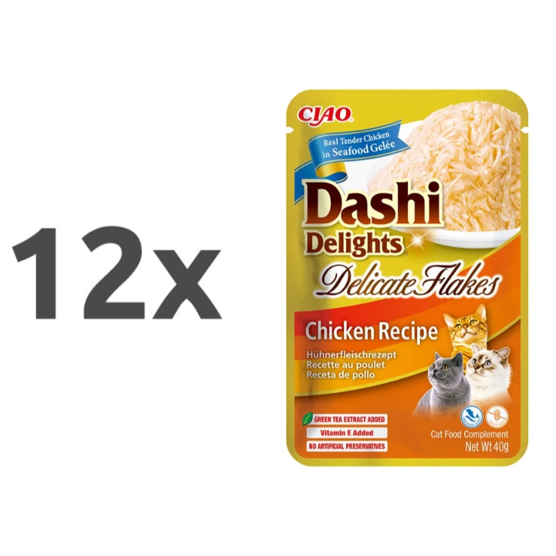Inaba Cat Dashi Delights koščki v juhi, piščanec - 40 g - 12 x 40 g