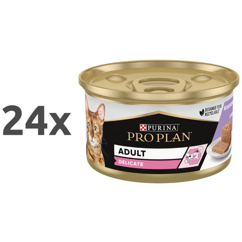 Purina Pro Plan Cat Adult Delicate pašteta, konzerva - puran - 85 g - 24 x 85 g