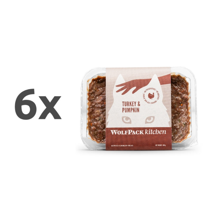 Wolfpack Kitchen kuhana zamrznjena hrana, puran in buča - 400 g - 6 x 400 g