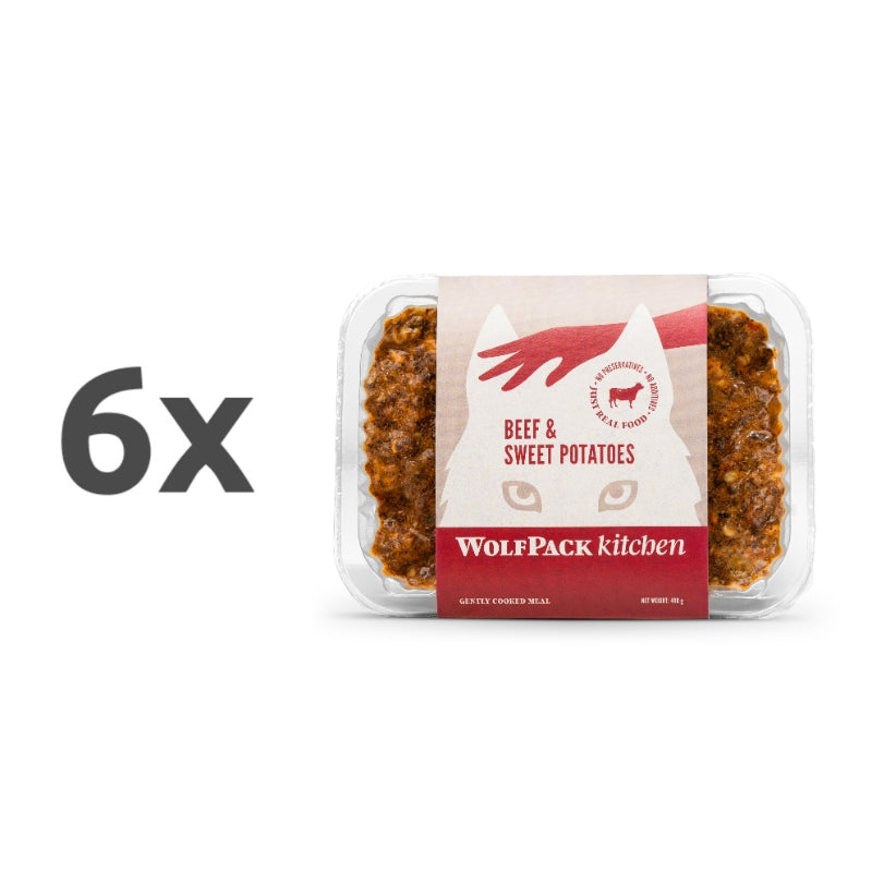 Wolfpack Kitchen kuhana zamrznjena hrana, govedina in sladki krompir - 400 g - 6 x 400 g
