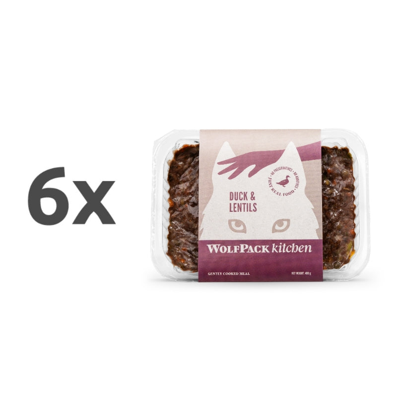Wolfpack Kitchen kuhana zamrznjena hrana, raca in leča - 400 g - 6 x 400 g