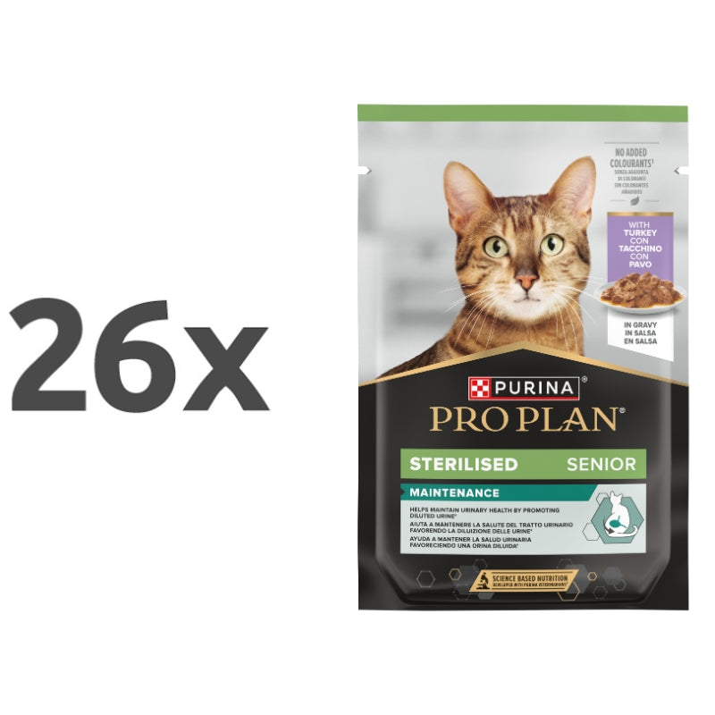 Purina Pro Plan Sterilised Senior vrečka - puran - 85 g - 26 x 85 g