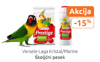 školjčni pesek za ptice akcija