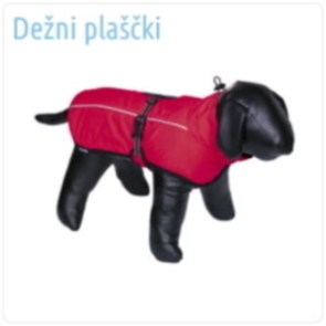 pes dežni plašč