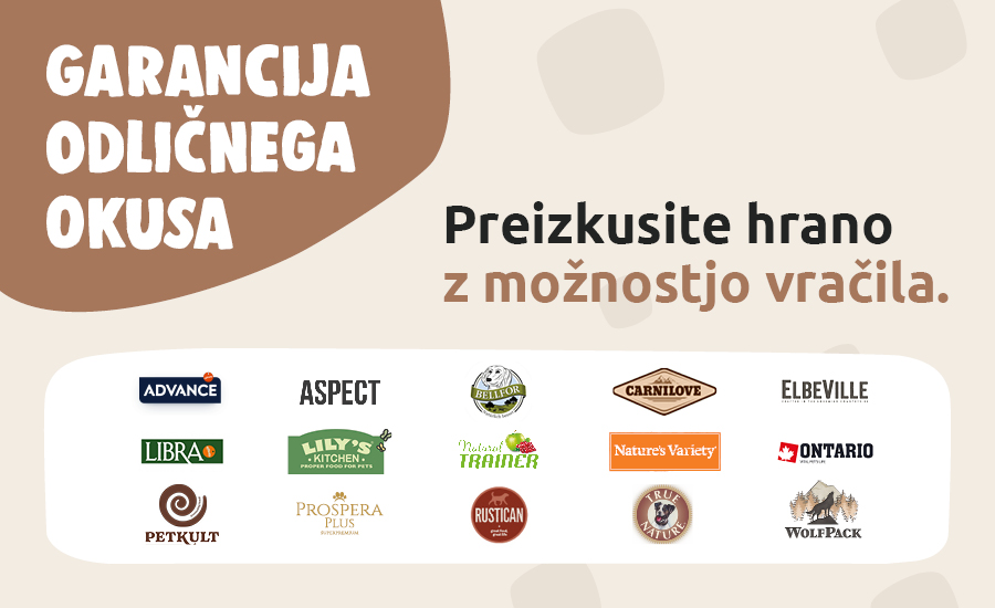 Garancija odličnega okusa za pasjo in mačjo hrano