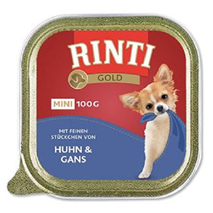 Rinti Gold Mini alutray - piščanec in goska - 100 g