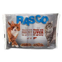 Rasco Cat Multipack - piščanec in jetra v omaki - 4 x 100 g