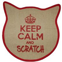 Praskalnik preproga Keep Calm maca, rdeča - 43 x 43 cm