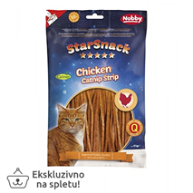 Nobby Starsnack piščančji trakovi z mačjo meto - 85 g