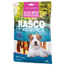 Rasco Premium posladek goveja koža z raco, palčke, 10 kos - 12 cm