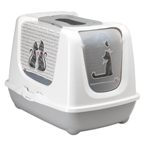 Moderna pokriti WC Cats In Love, sivo bel