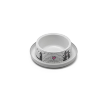 Moderna posodica Cats In Love, sivo bela - 350 ml
