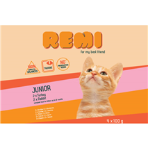 Remi Kitten Multipack vrečke, puran in kunec - 4 x 100 g