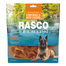 Rasco Premium posladek obročki polenovke oviti s piščancem - 500 g