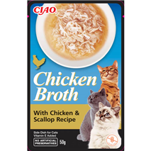 Inaba Cat Chicken Broth, piščanec in pokrovača - 50 g