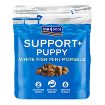 Fish4Dogs Support+ Puppy za prebavo, bela riba in skuša - 150 g