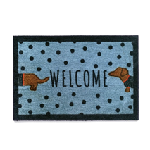 Preproga Doggie Welcome, modra - 50 x 75 cm