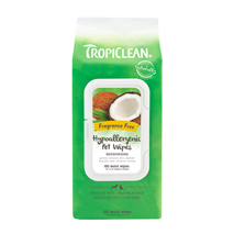 TropiClean Hypoallergenic čistilni robčki - kokos - 100 kos