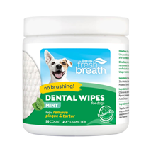 TropiClean FreshBreath čistilni robčki za zobe - meta - 50 kos