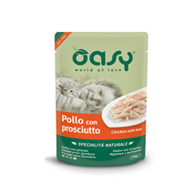 Oasy Natural Range Adult piščanec in šunka v želeju, vrečka - 70 g