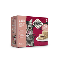 Voskes Multipack Paté Adult oslič, losos in grah, set paketkov - 8 x 85 g