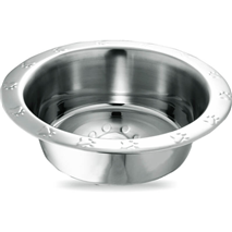 Kumar kovinska posoda krom s tačkami - 18,5 cm / 0,82 l