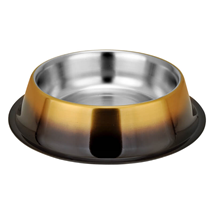 Kumar kovinska posodica z gumiranim robom, zlato črna - 15,5 cm / 0,25 l