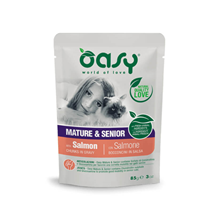 Oasy Chunks in Gravy Mature&Senior losos v omaki, vrečka - 85 g