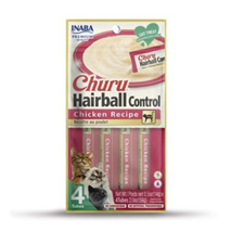 Inaba Cat Churu Purée Hairball, piščanec - 4 x 14 g