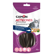 Camon ActiBones Snacks posladek za mačke, polenovka in piščanec - 45 g