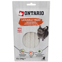 Ontario Cat Lickable posladek kremasta pasta, piščanec in oves - 5x 14 g