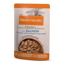 Nature's Variety Bites in Gravy Cat Adult losos v omaki, vrečka - 85 g