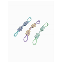 Pawise Play-N-Tug Twins gumijasti aport z vrvjo, različne barve - 31,5 cm