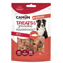 Camon Treats&Snacks posladek majhne kocke, losos in koža - 80 g