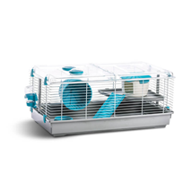 MPS kletka za hrčke Trudy, opremljena, modro-siva - 58 x 32 x 27 cm