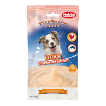 Nobby StarSnack Dog Licky krema, piščanec in losos - 5 x 15 g